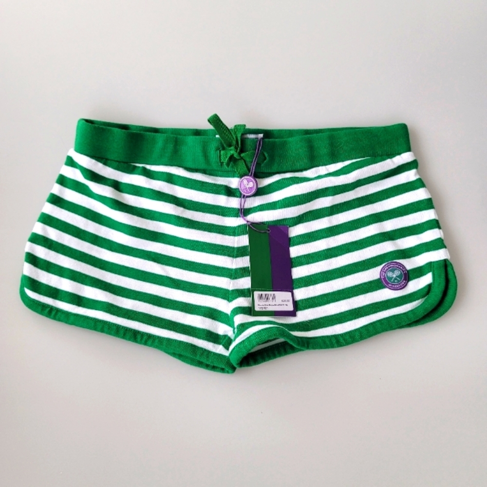 The championships wimbledon striped  green and White Girl's shorts